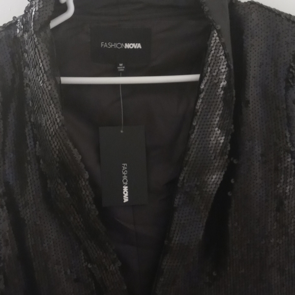 Black sequin blazer - Picture 2 of 10